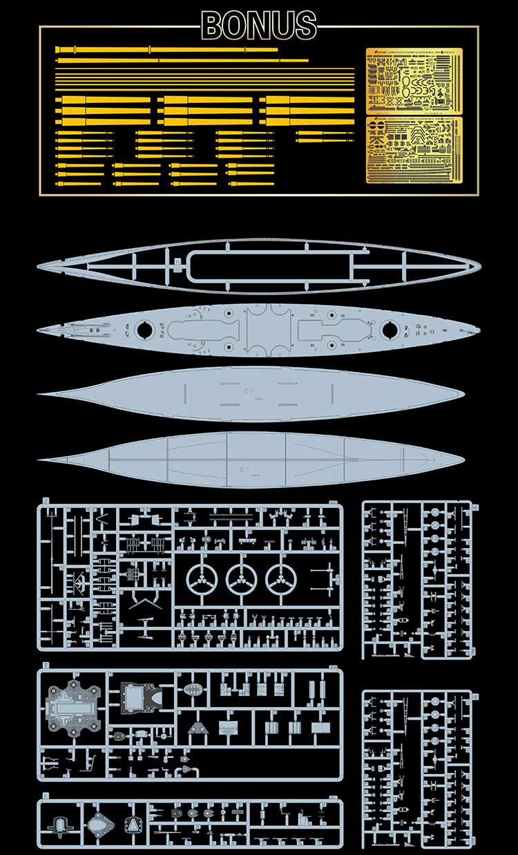 フライホーク[FLYFH1147S]1/700 戦艦シャルンホルスト1940豪華版