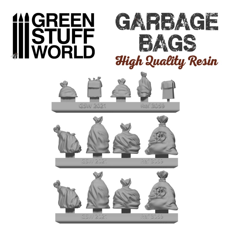 グリーンスタッフワールド[GSWD-3059]ジオラマアクセサリー ゴミ袋セット