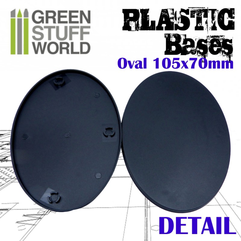 グリーンスタッフワールド[GSWD-9892]プラスチックディスプレイベース 楕円形型 LLサイズ - M.S Models Web Shop