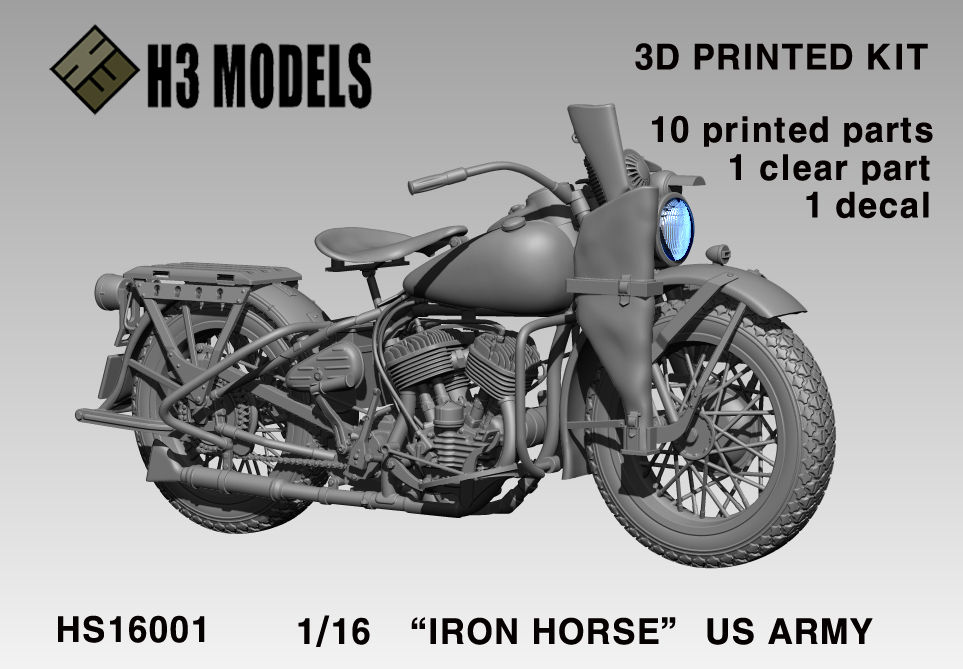 1/6第二次世界大戦アメリカ陸軍軍用バイクハーレーダビッドソン