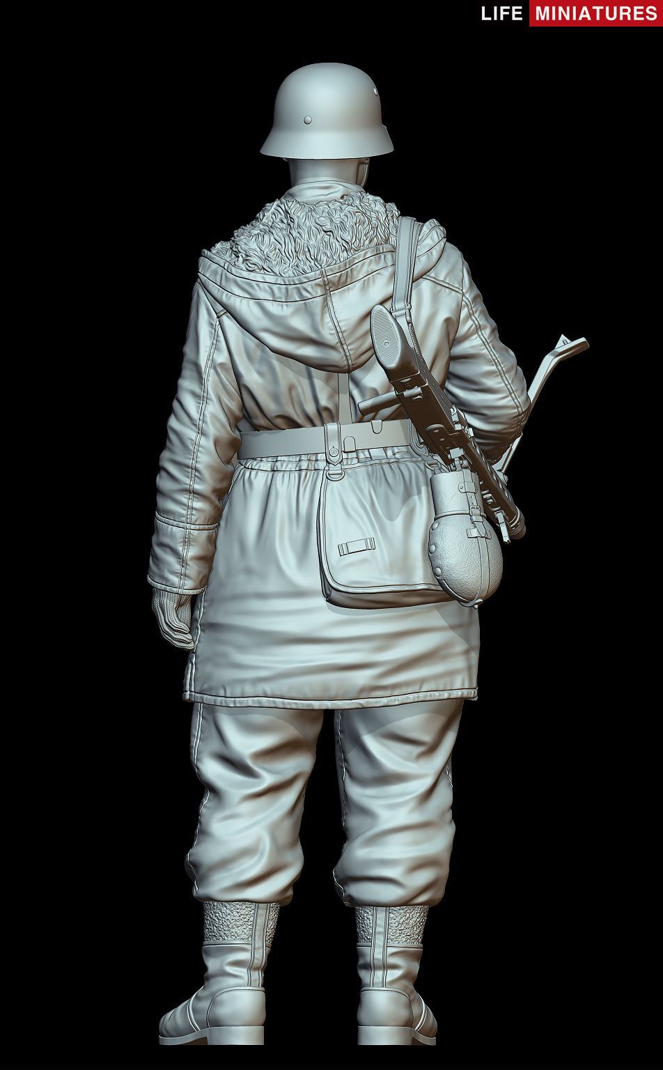 ライフミニチュア[LM-16006]1/16 WWII 独 ドイツ武装親衛隊MG42射撃手