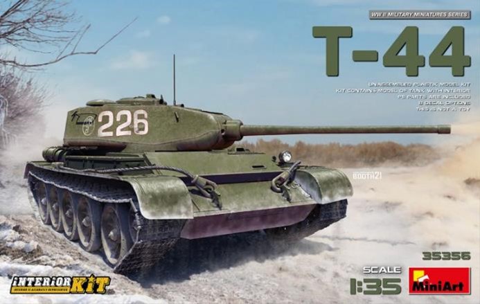 ミニアート[MA35356]1/35 T-44 フルインテリア(内部再現) - M.S Models