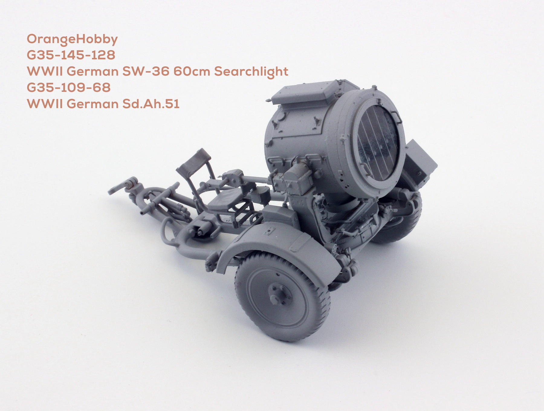 オレンジホビー[G35-145]1/35 WWII ドイツ SW-36 60cm探照灯(3Dプリント製)