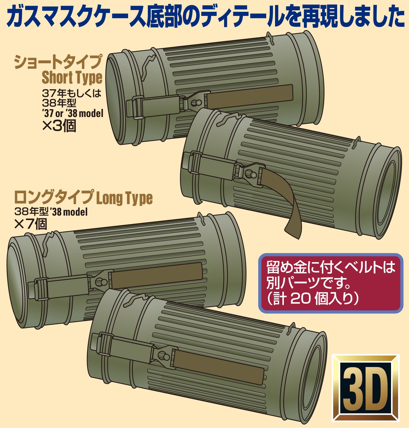 ドイツ軍実物ガスマスクコンテナ リペイント品