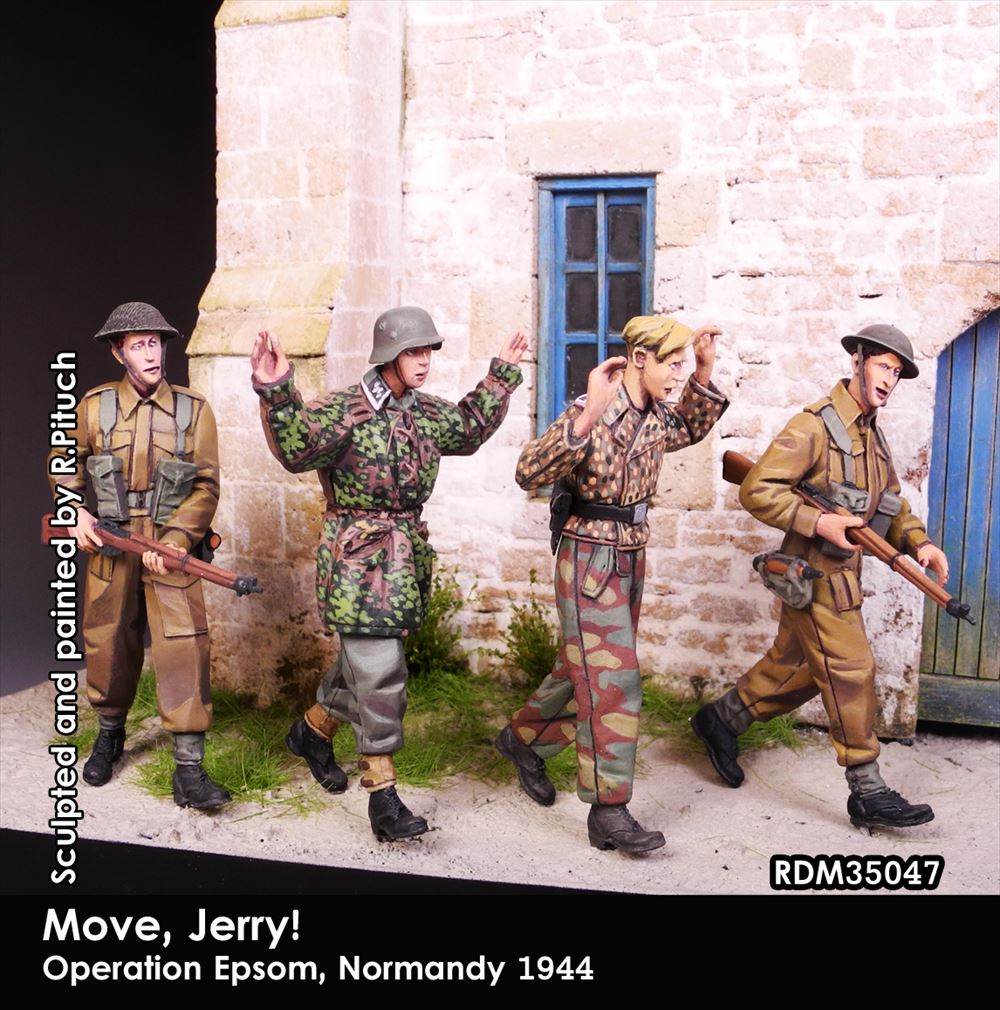 Rado Miniatures Rdm 1 35 Wwii 歩け ジェリー 降伏した武装ss兵捕虜を連行する英兵 ノルマンディー1944 4体セット M S Models Web Shop