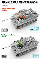 ライフィールドモデル[RFM5025]1/35 タイガーI 重戦車 前期型 「ヴィットマンタイガー」w/フルインテリア＆クリアパーツ - M