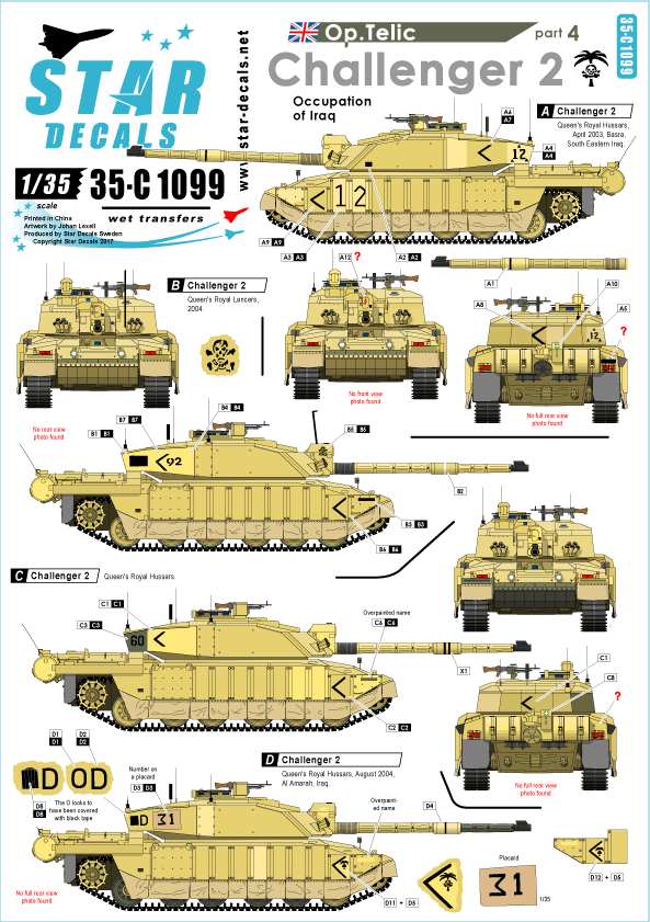 STAR DECALS[SD35-C1099]1/35 イラク戦争の英軍AFV#4 占領統治軍の