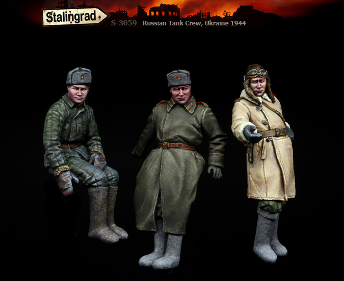 スターリングラード[ST3059]1/35冬のロシア戦車兵セット(3体入) ウクライナ1944