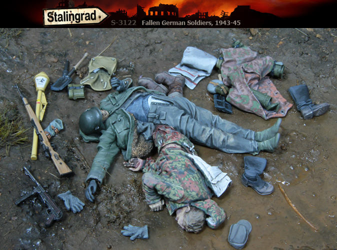 スターリングラード[ST3122]1/35戦闘後の検分1945(2)戦死した二人の