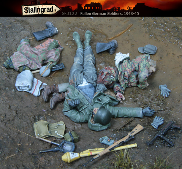 スターリングラード[ST3122]1/35戦闘後の検分1945(2)戦死した二人の