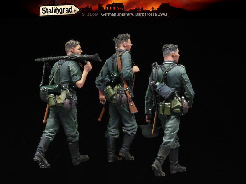 スターリングラード[ST3169]1/35 WWIIドイツ歩兵 行軍中の独兵 バルバロッサ1941