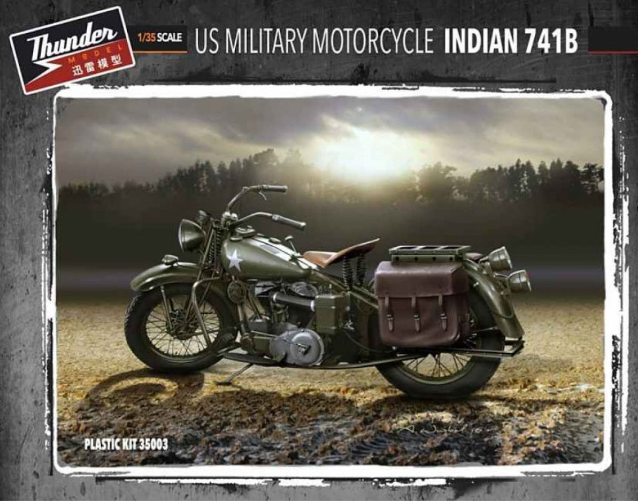 サンダーモデル[TB35003]1/35 アメリカ 軍用バイク インディアン741B ...