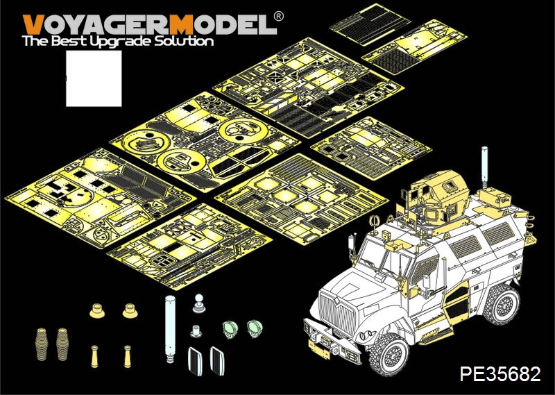 VoyagerModel [PE35682] 1/35 1/35現用米4X4MRAP マックスプロ装甲車エッチングセット(キネティック K61011用)