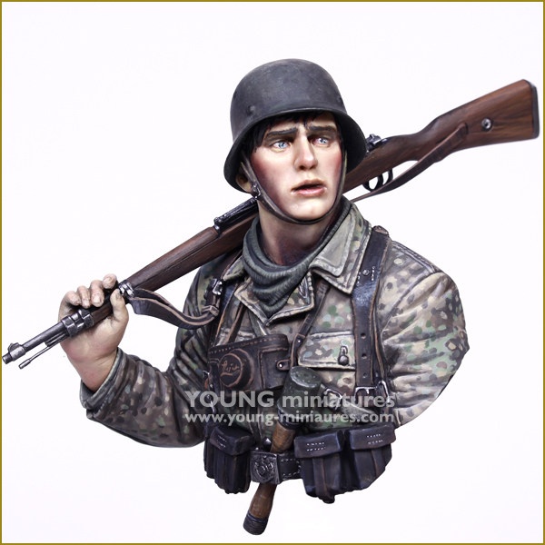 Young Miniatures[YM1895]1/10 WWII 若きドイツ歩兵 胸像 - M.S Models