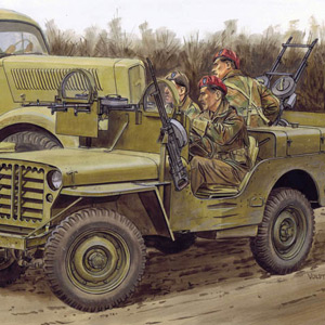 サイバーホビー[CH6725]1/35 WW.II イギリス軍 SAS 4x4 小型軍用車 ヨーロッパ戦線 +第2SAS連隊歩兵フィギュア