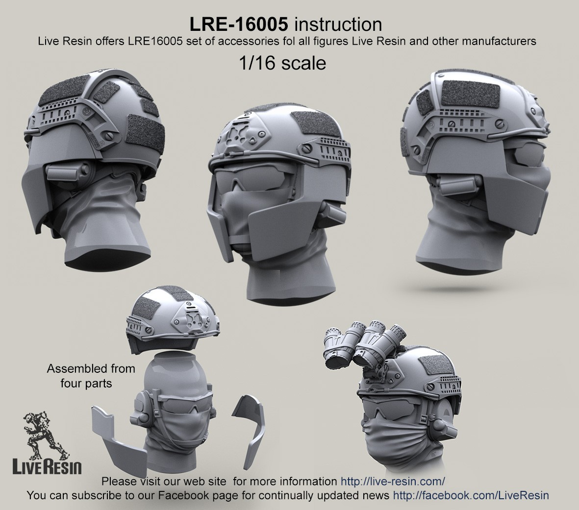 Live Resin[LRE 現用米兵ヘッドセット1 エアフレーム