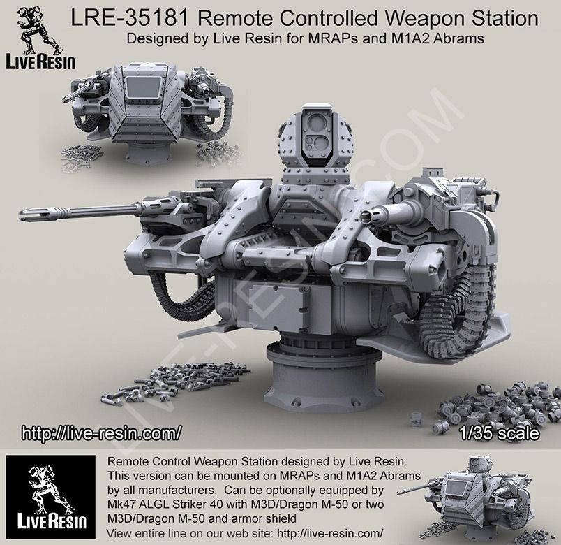 Live Resin[LRE35181]1/35 M1エイブラムス/MRAP 遠隔操作銃塔(架空装備) Models Web Shop