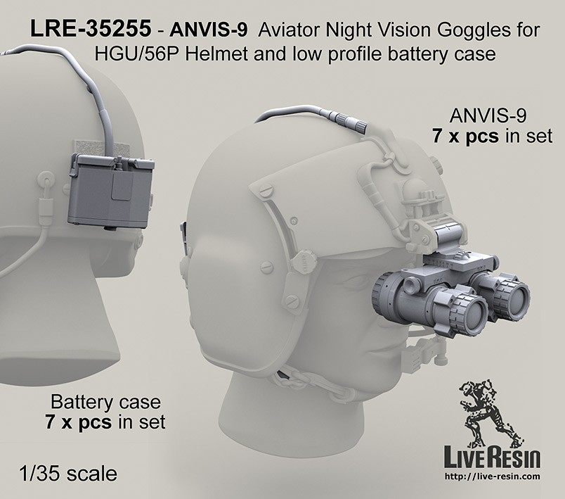 Live Resin[LRE35255]1/35 ANVIS-9暗視鏡セット(HGU/56Pヘルメット用)(7個) - M.S Models Web  Shop