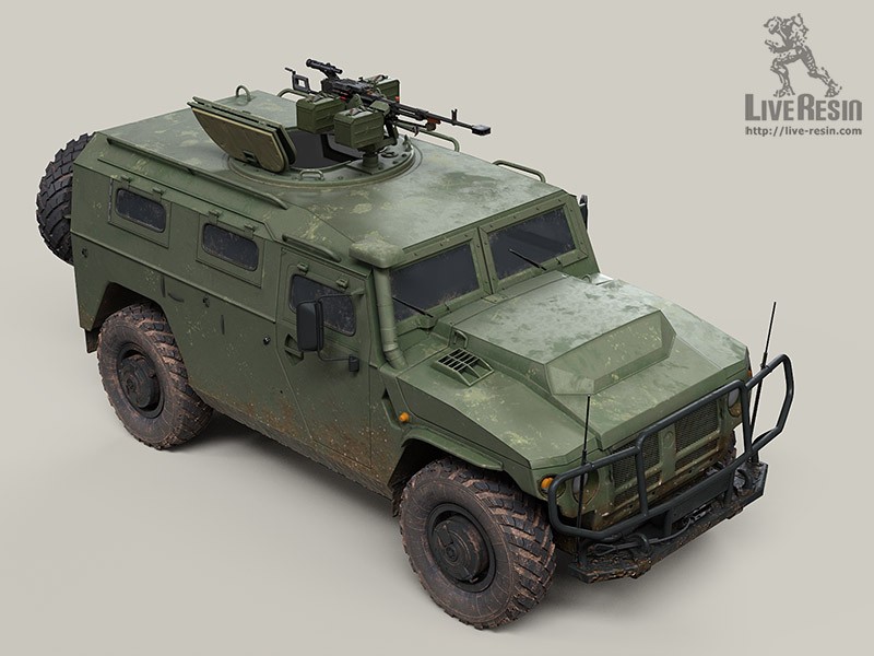 Live Resin[LRE35308]1/35 現用露 ティグルM装甲車用 12.7mm機銃遠隔 