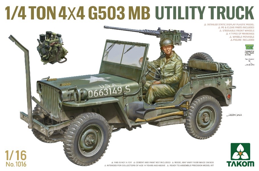 タコム[TKO1016]1/16 米陸軍 1/4トン 4X4 G503ユーティリティトラック Models Web Shop