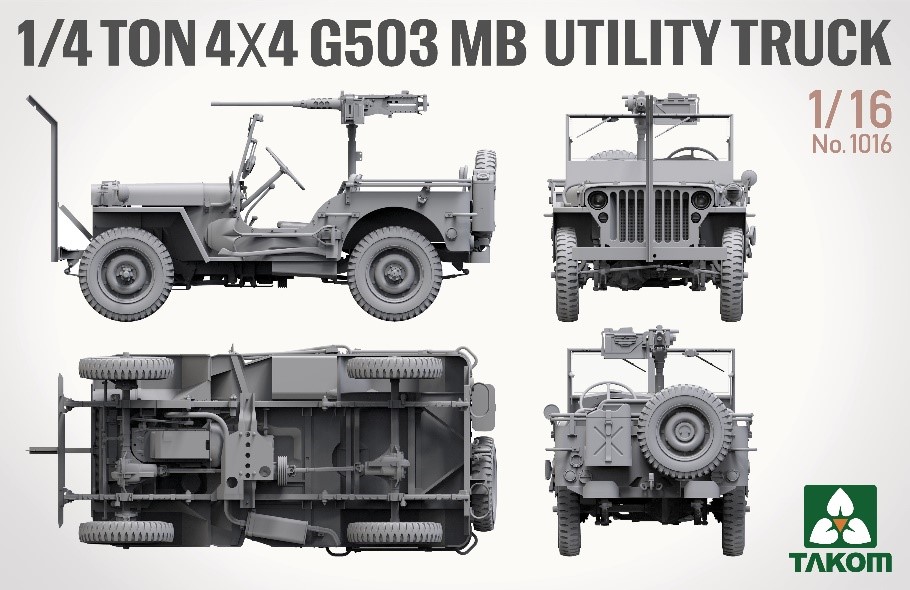 タコム[TKO1016]1/16 米陸軍 1/4トン 4X4 G503ユーティリティトラック