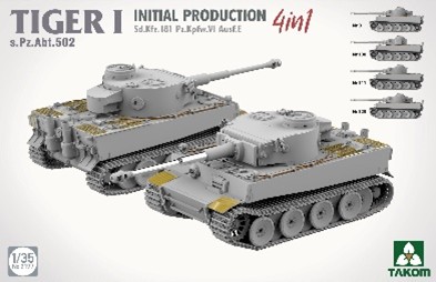 タコム[TKO2197]1/35 タイガーI 極初期型 「4 in 1」 - M.S