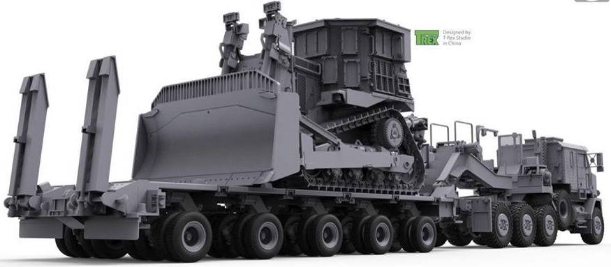 タコム[TKO5002]1/72 M1070  M1000 70トン戦車運搬車w/D9Rブルドーザー - M.S Models Web Shop