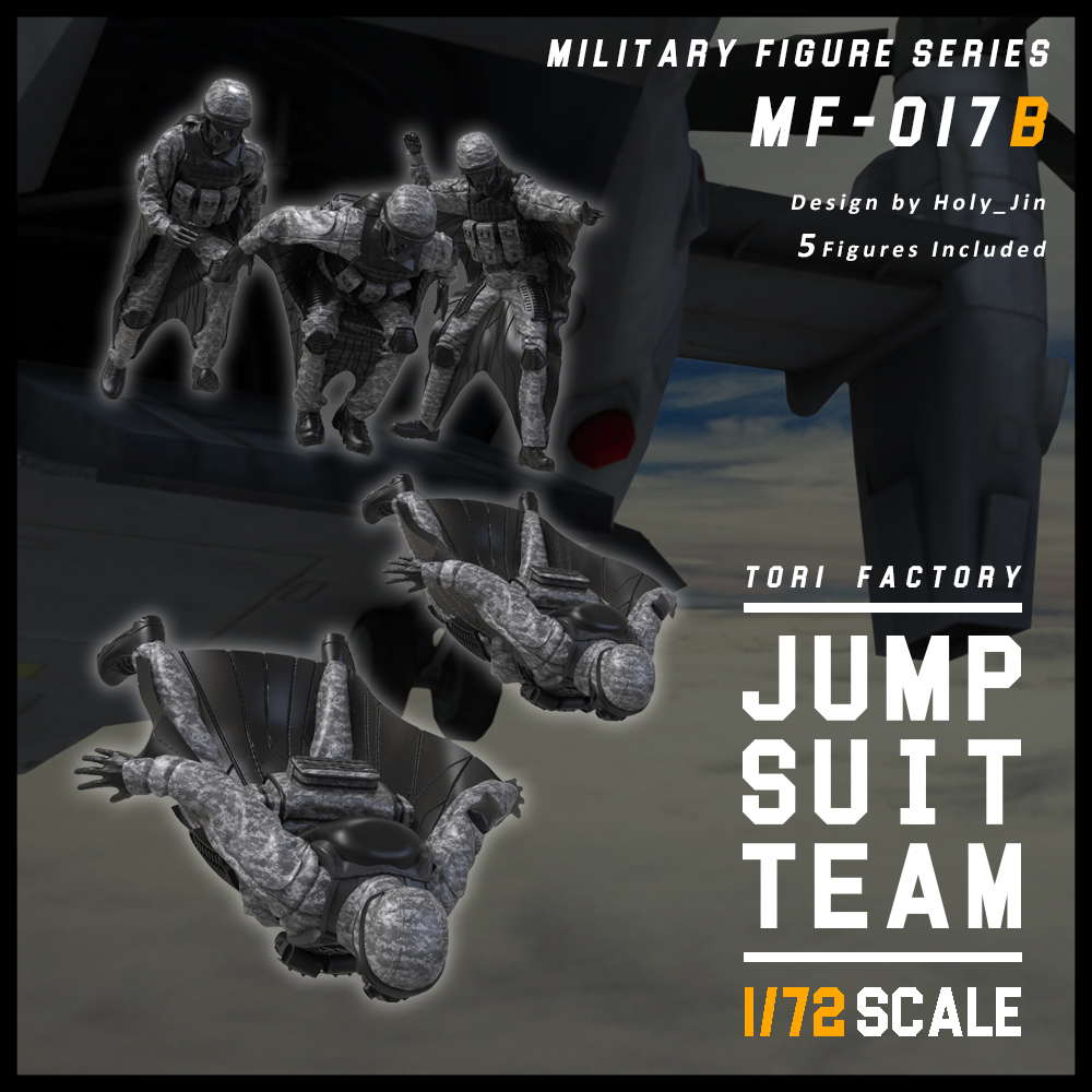 トリファクトリー[MF-17B]1/72 現用 HALO降下するジャンプスーツチーム