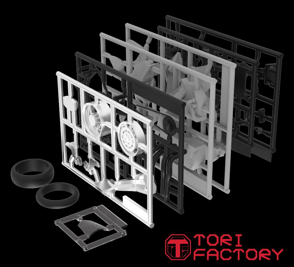 トリファクトリー[ID-08]1/12 フィギュア用バイク組立キット1 (レジン製 チューブ式接着剤付） - M.S Models Web Shop